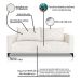 Sofá 2 Lugares Eros Linho Bouclê Off White 160 cm