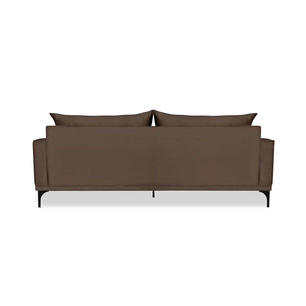 Sofá 2 Lugares Eros Veludo Marrom 160 cm