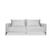 Sofá 2 Lugares Eros Veludo Prata 160 cm
