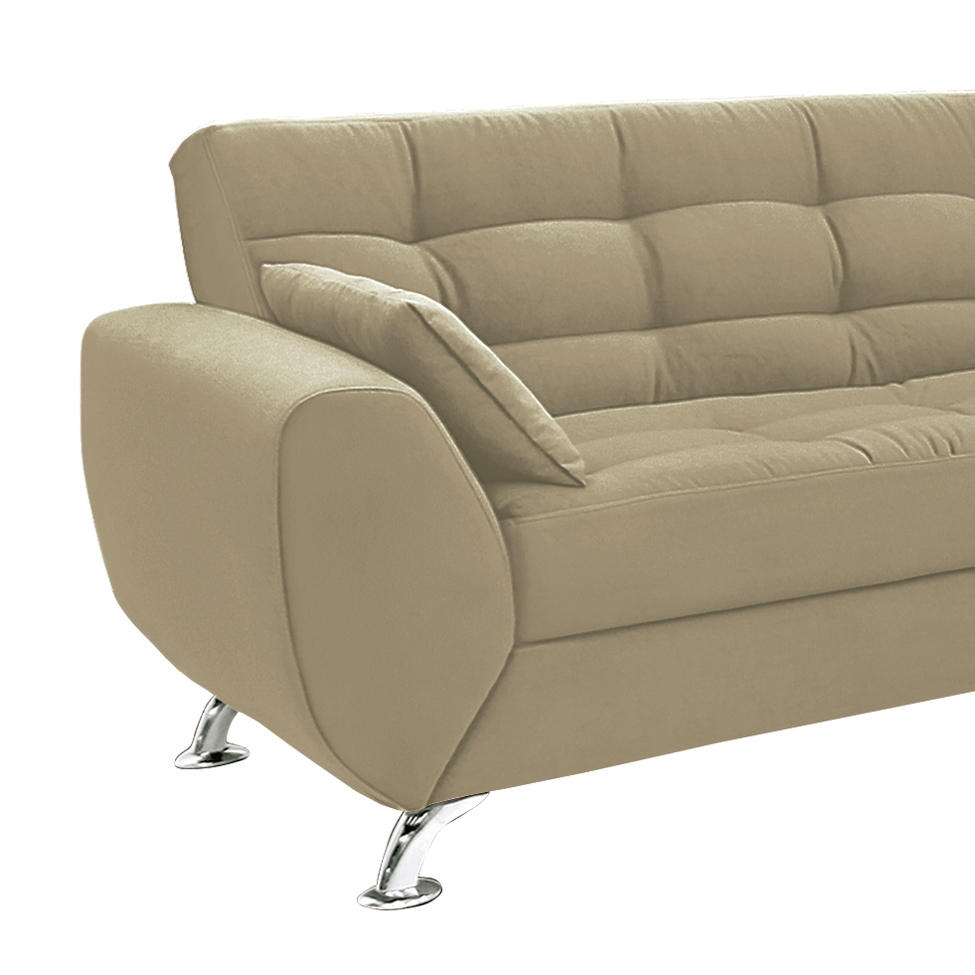 Sofá 2 Lugares Larissa I Suede Bege