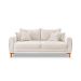 Sofá 2 Lugares Lisboa Bouclé Off White 160 cm