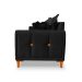 Sofá 2 Lugares Lisboa Bouclé Preto 160 cm