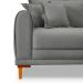 Sofá 2 Lugares Lisboa Veludo Cinza Chumbo 160 cm