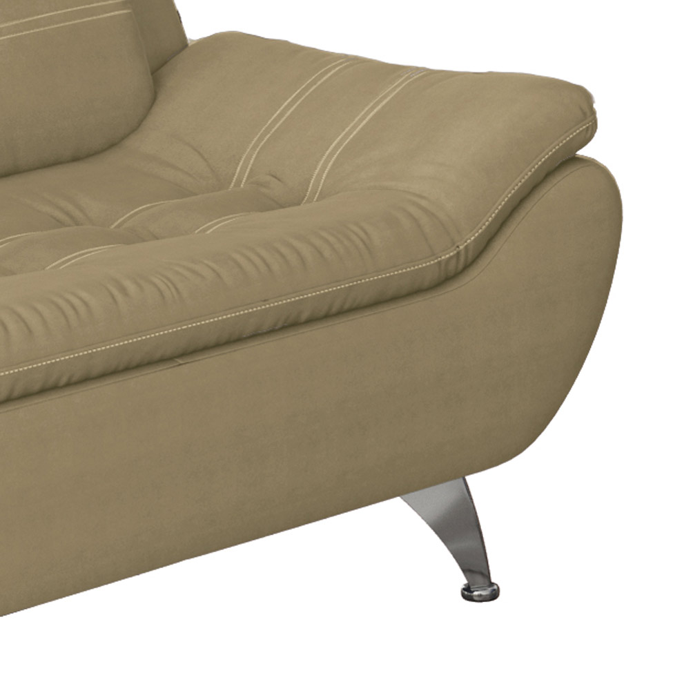 Sofá 2 Lugares New Passion Suede Bege
