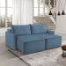 Sofá 2 Lugares Retrátil Moon Linho Azul 160 cm