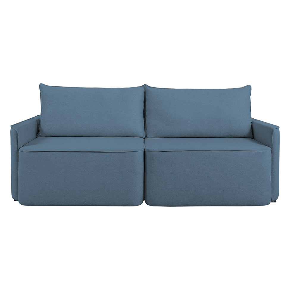 Sofá 2 Lugares Retrátil Moon Linho Azul 160 cm
