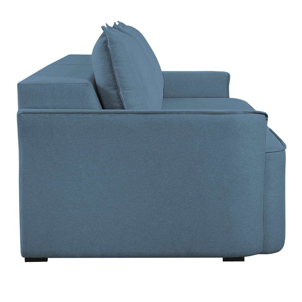 Sofá 2 Lugares Retrátil Moon Linho Azul 160 cm