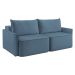 Sofá 2 Lugares Retrátil Moon com USB Linho Azul 160 cm