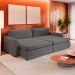 Sofá 2 Lugares Retrátil e Recinável Sunset Linho Cinza 160 cm