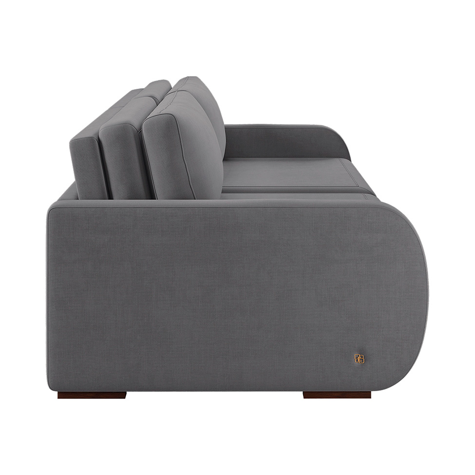 Sofá 2 Lugares Retrátil e Recinável Sunset Linho Cinza 160 cm