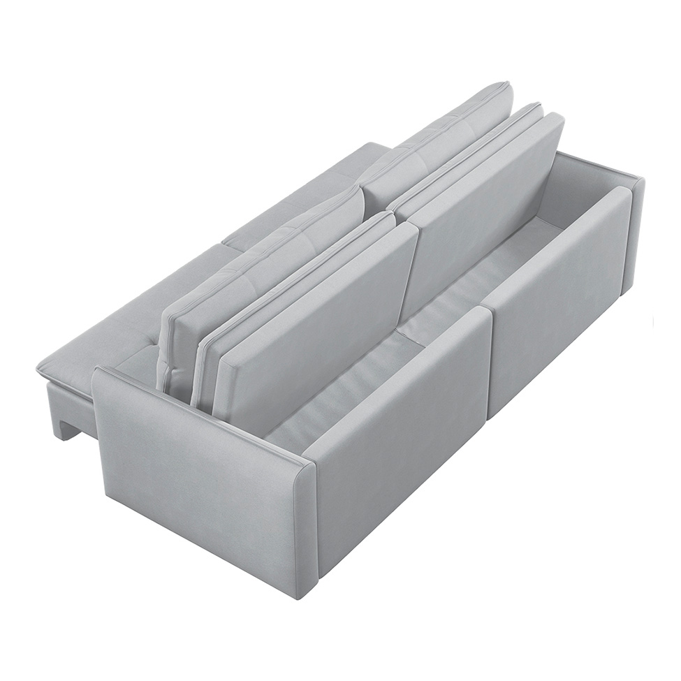 Sofá 2 Lugares Retrátil e Reclinável Braga Linho Gelo 160 cm