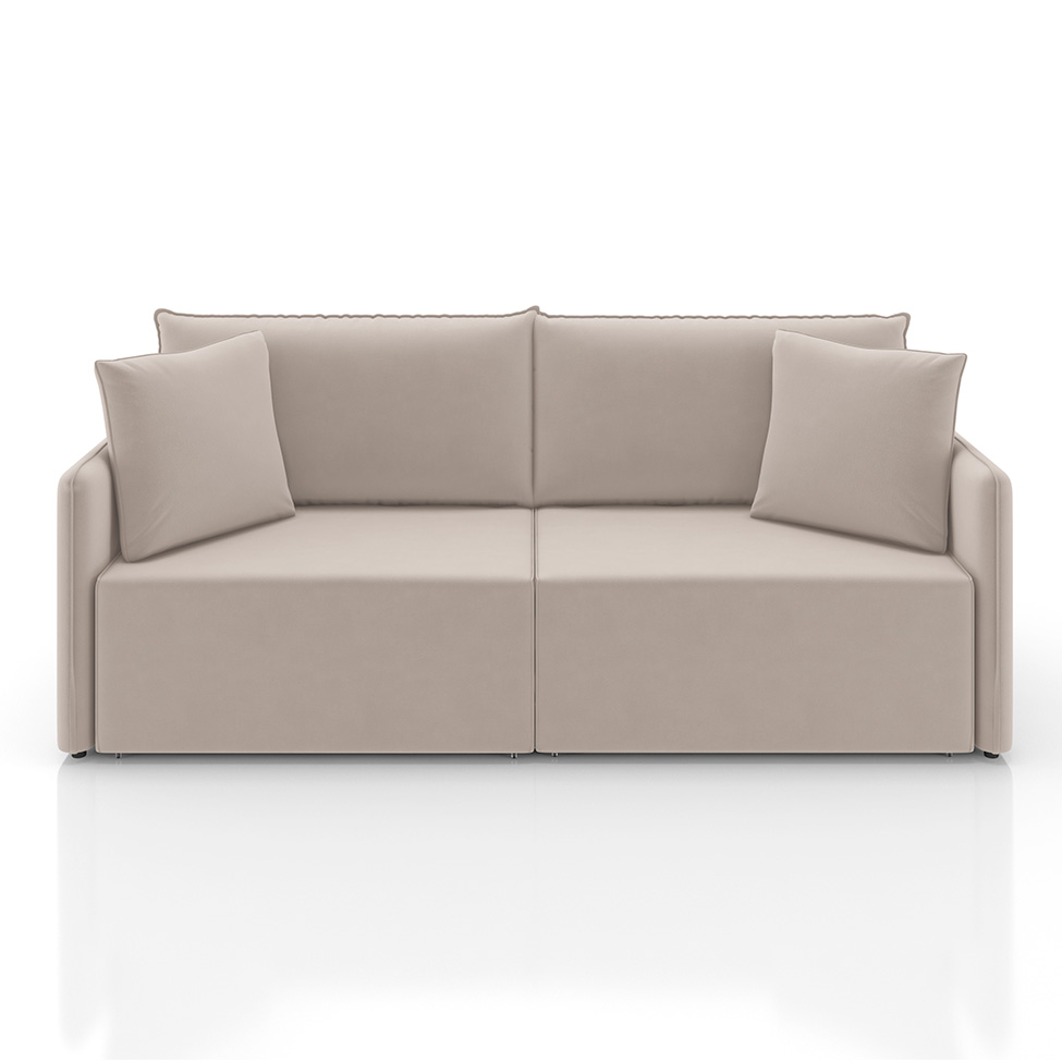 Sofá 2 Lugares Retrátil e Reclinável Malta Veludo Creme 160 cm