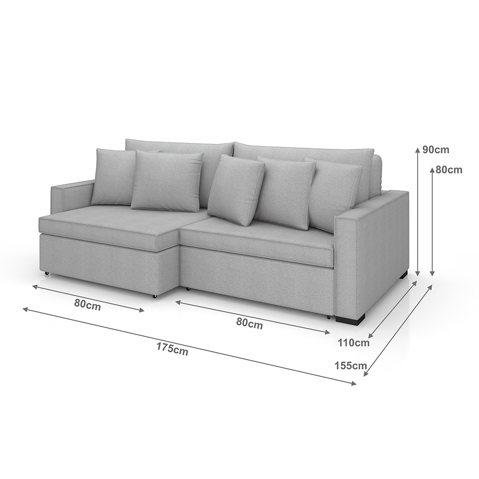 Sofá 2 Lugares Retrátil e Reclinável Rivera Linho Bouclé Cinza 175 cm