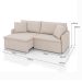 Sofá 2 Lugares Retrátil e Reclinável Stilo Linho Cru 154 cm