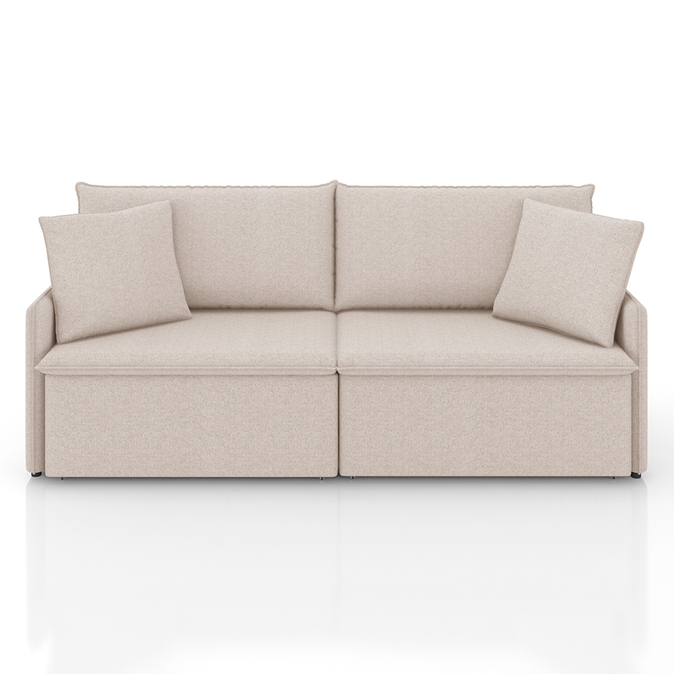 Sofá 2 Lugares Retrátil e Reclinável Stilo Linho Cru 154 cm