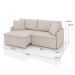 Sofá 2 Lugares Retrátil e Reclinável Stilo Linho Cru 174 cm