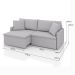 Sofá 2 Lugares Retrátil e Reclinável Stilo Linho Prata 174 cm