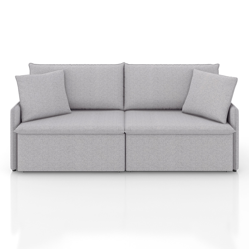 Sofá 2 Lugares Retrátil e Reclinável Stilo Linho Prata 174 cm