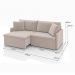 Sofá 2 Lugares Retrátil e Reclinável Stilo Veludo Creme 154 cm