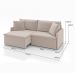 Sofá 2 Lugares Retrátil e Reclinável Stilo Veludo Creme 174 cm