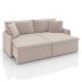 Sofá 2 Lugares Retrátil e Reclinável Stilo Veludo Creme 174 cm