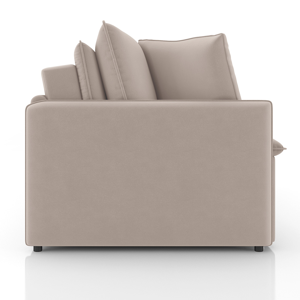Sofá 2 Lugares Retrátil e Reclinável Stilo Veludo Creme 174 cm
