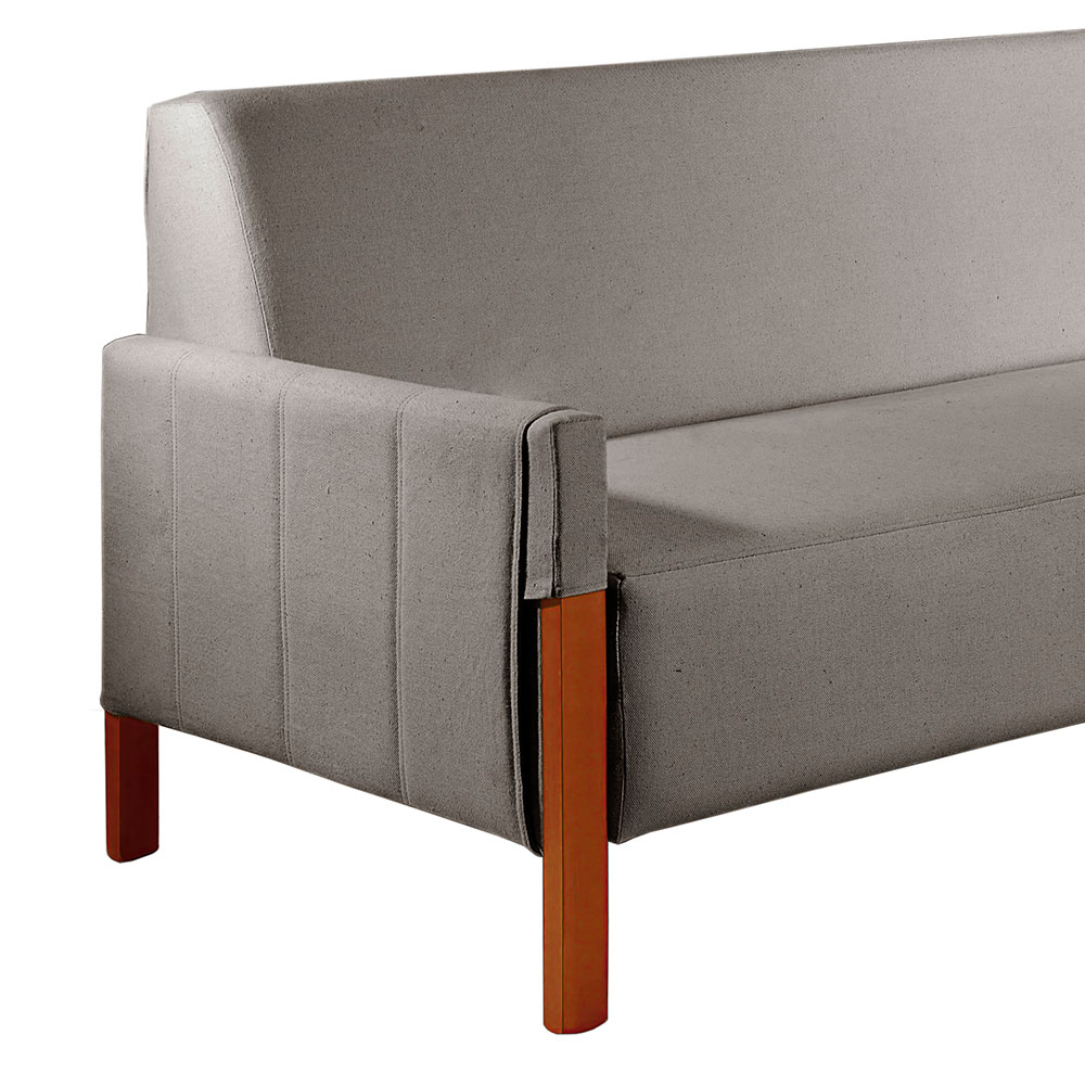 Sofá 2 Lugares Turim Linho Cinza 162 cm