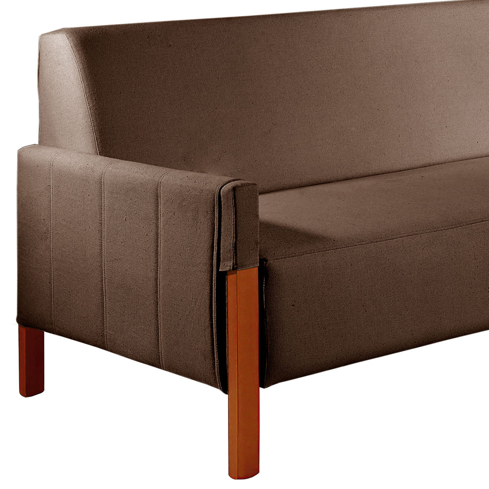 Sofá 2 Lugares Turim Linho Marrom 162 cm