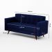 Sofá 2 Lugares Vitrola Suede Azul