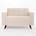 Sofá 2 Lugares Vitrola Suede Bege 123 cm
