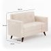 Sofá 2 Lugares Vitrola Suede Bege 123 cm