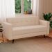 Sofá 2 Lugares Vitrola Suede Bege