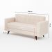 Sofá 2 Lugares Vitrola Suede Bege