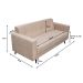 Sofá 2 Lugares Vitrola Suede Bege