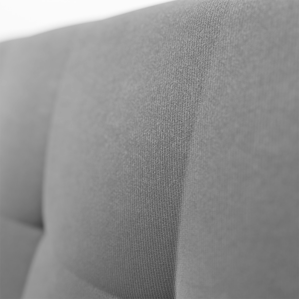 Sofá 2 Lugares Vitrola Suede Cinza