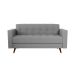 Sofá 2 Lugares Vitrola Suede Cinza