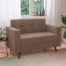 Sofá 2 Lugares Vitrola Suede Tabaco 123 cm
