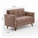 Sofá 2 Lugares Vitrola Suede Tabaco 123 cm