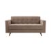 Sofá 2 Lugares Vitrola Suede Tabaco