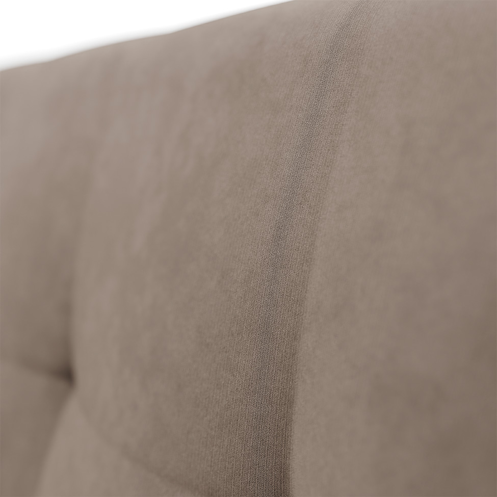Sofá 2 Lugares Vitrola Suede Tabaco