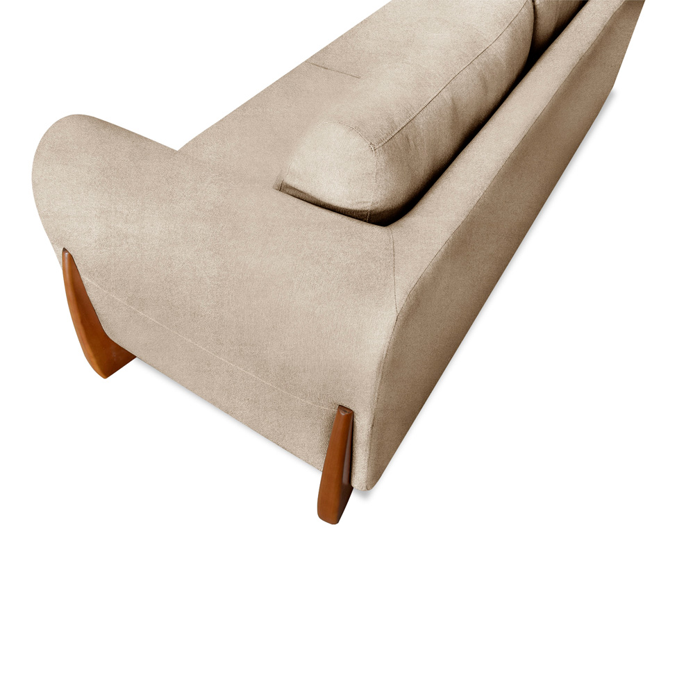 Sofá 2 Lugares Yves Bouclé Bege 160 cm