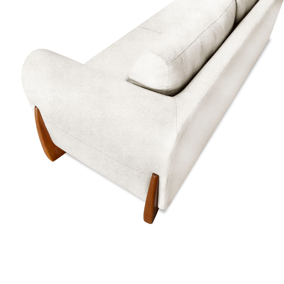 Sofá 2 Lugares Yves Bouclé Off White 160 cm