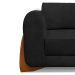 Sofá 2 Lugares Yves Bouclé Preto 160 cm
