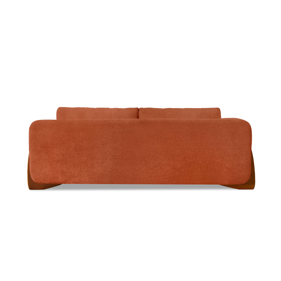 Sofá 2 Lugares Yves Bouclé Terracota 160 cm