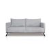 Sofá 2 Lugares Zeus Linho Bouclê Cinza Claro 160 cm