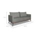 Sofá 2 Lugares Zeus Veludo Cinza Chumbo 160 cm