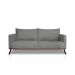 Sofá 2 Lugares Zeus Veludo Cinza Chumbo 160 cm