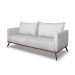 Sofá 2 Lugares Zeus Veludo Prata 160 cm