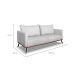 Sofá 2 Lugares Zeus Veludo Prata 160 cm