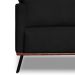 Sofá 2 Lugares Zeus Veludo Preto 160 cm